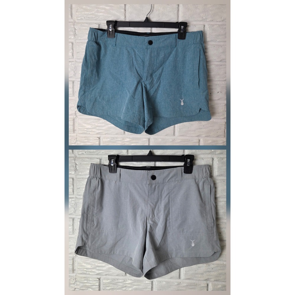 Tunaskin Womens Board Shorts Lot of 2 Size M Swimwear Casual Gray & Blue